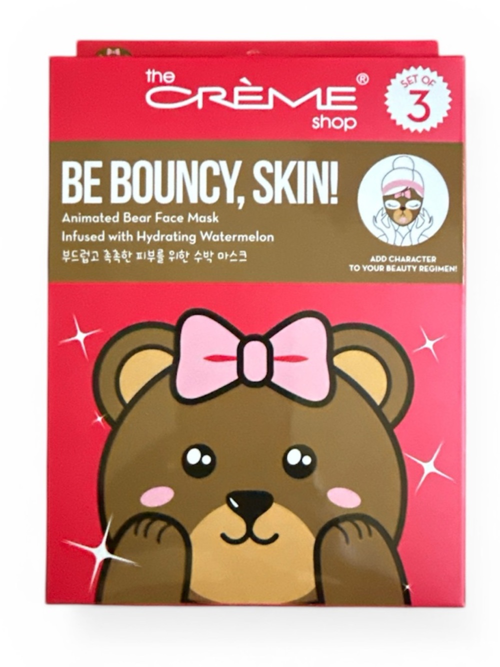 The Creme Shop Be Bouncy, Skin Animated Bear Face Mask